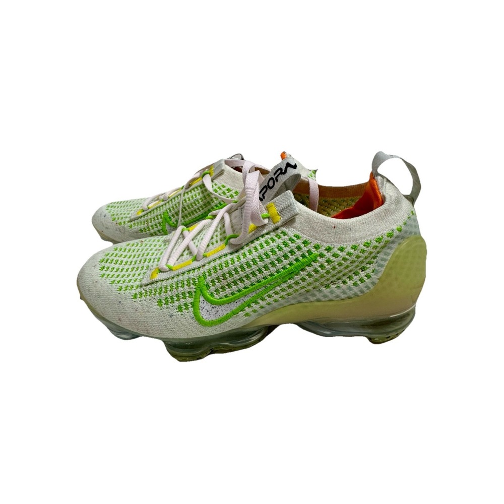Nike Womens Vapormax 2021 FK White Green Pink Sz 6 FD0871 100 Running Shoes NWOT